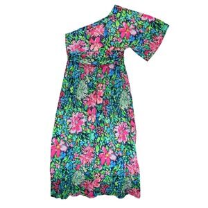 Lilly Pulitzer Niki Maxi Dress Festive Fantasy Size XL Floral Pattern MSRP $228‎